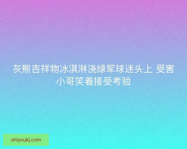灰熊吉祥物冰淇淋浇绿军球迷头上 受害小哥笑着接受考验